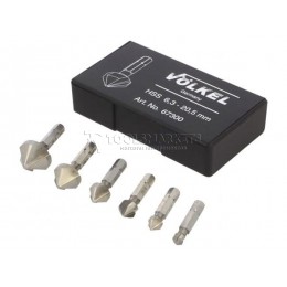 Заказать Набор зенкеров VOLKEL HSS/90 град., D/6,3-20,5мм, хв-к 1/4" 6 предметов VL-67300 отпроизводителя VOLKEL