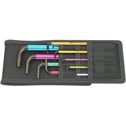 Набор шестигранных ключей 950 SPKL/9 SZ Multicolour, дюймовых, BlackLaser, 9 предметов WERA WE-022639