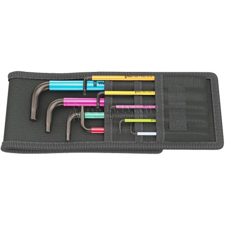 Набор шестигранных ключей 950 SPKL/9 SZ Multicolour, дюймовых, BlackLaser, 9 предметов WERA WE-022639