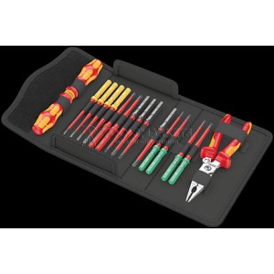 Набор бит с битодержателем WERA Kraftform Kompakt VDE 17 extra slim 1 Tool Finder WE-006612