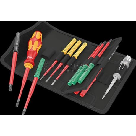 Набор бит с битодержателем WERA Kraftform Kompakt VDE 16 extra slim 1 Tool Finder 16 предметов WERA WE-006608