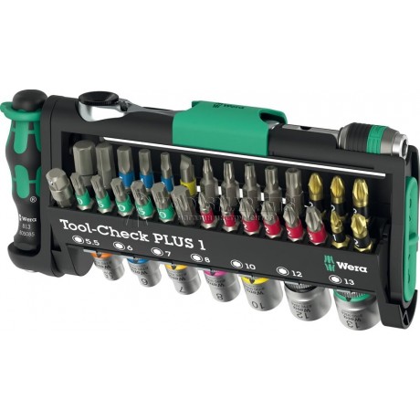 Набор с ручкой-держателем WERA Tool-Check PLUS 1, 39 предметов, Take It Easy WE-049055