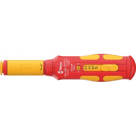 Отвертка динамометрическая WERA 7516 Safe-Torque VDE Kraftform, 2.4 - 4.0 Нм WE-075876 Отвертка динамометрическая WERA 7516 Safe-Torque VDE Kraftform, 2.4 - 4.0 Нм WE-075876