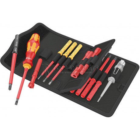 Набор бит с битодержателем WERA Kraftform Kompakt VDE 18 Universal 1 Tool Finder 18 предметов WE-006613