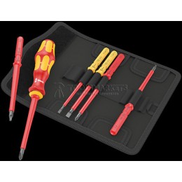 Набор бит с битодержателем WERA Kraftform Kompakt VDE 7 Imperial 1 Tool Finder 7 предметов WE-006604
