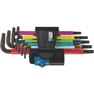 Набор Г-образных ключей с фиксирующей функцией WERA 967/9 TX Multicolour HF 1 9 предметов WE-024179