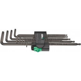 Набор Г-образных ключей WERA 967/9 TX XL 1 TORX® , цинковое фосфатирование, удлиненный 9 предметов WE-024460