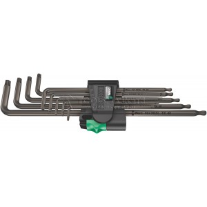 Набор Г-образных ключей WERA 967/9 TX XL 1 TORX® , цинковое фосфатирование, удлиненный 9 предметов WE-024460