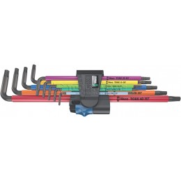 Набор удлиненных Г-образных ключей с фиксацией WERA 967/9 SXL TORX Multicolour HF 1 9 предметов WE-024470