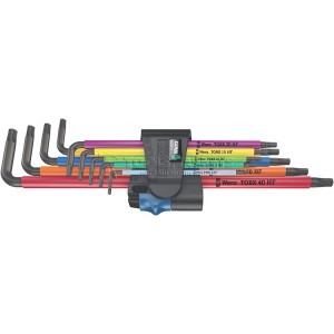 Набор удлиненных Г-образных ключей с фиксацией WERA 967/9 SXL TORX Multicolour HF 1 9 предметов WE-024470