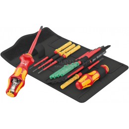 Набор насадок с 2 рукоятками-держателями WERA Kraftform Kompakt Turbo i 1 VDE Tool Finder 16 предметов WE-006640