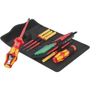 Набор насадок с 2 рукоятками-держателями WERA Kraftform Kompakt Turbo i 1 VDE Tool Finder 16 предметов WE-006640