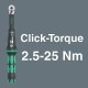 Ключ динамометрический Click-Torque A 6 Set 1 с набором головок, 2.5-25 Нм, 20 предметов WERA WE-130110