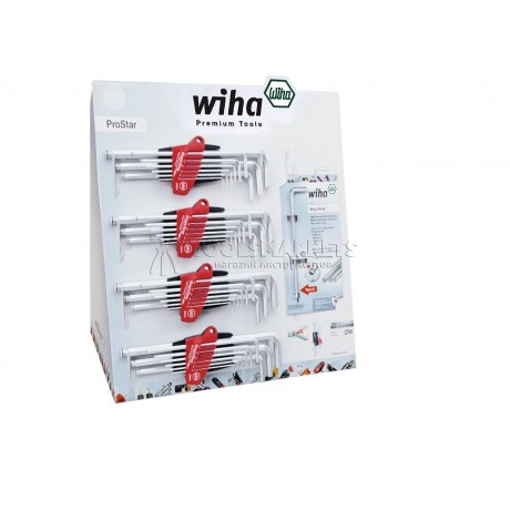 Дисплей с наборами шестигранных штифтовых ключей 9 предметов Wiha 36130
