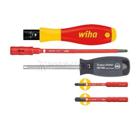 Набор отверток slimTorque 5 предметов VDE 0.8-5 Нм Wiha 38074