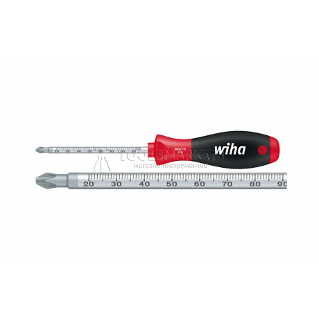 Отвертка SoftFinish Phillips 3111 PH1 x 80 крестовая со шкалой Wiha 36072