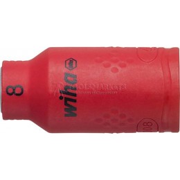 Торцевая головка с внутренним шестигранником, изолированная внешний шестигранник 3/8" 14 мм серия 7207NS WIHA WH-43070