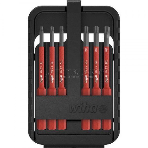 Набор бит slimBit electric TORX®, 6-предметов в slimBit-коробке серия 2831 WIHA WH-43153 Набор бит slimBit electric TORX®, 6-предметов в slimBit-коробке серия 2831 WIHA WH-43153