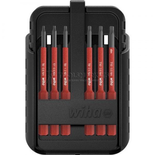 Набор бит slimBit electric TORX®, 6-предметов в slimBit-коробке серия 2831 WIHA WH-43154 Набор бит slimBit electric TORX®, 6-предметов в slimBit-коробке серия 2831 WIHA WH-43154