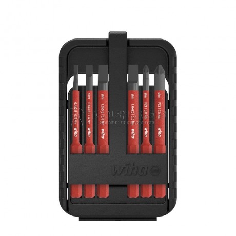 Набор бит slimBit electric Шлиц, Pozidriv, 6 предметов в slimBit-коробке серия 2831 WIHA WH-43157