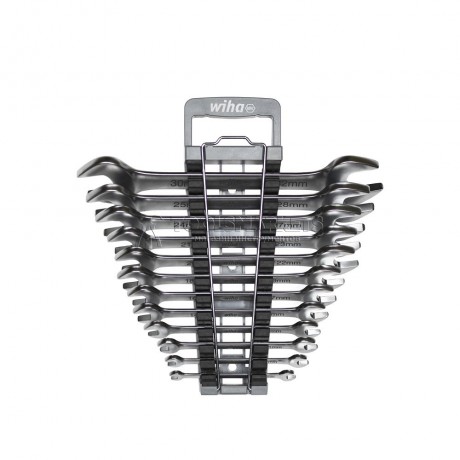 Набор из 12 двусторонних рожковых гаечных ключей, в держателе, диапазон размеров 6-28 мм серия 641M WIHA WH-44753 Набор из 12 двусторонних рожковых гаечных ключей, в держателе, диапазон размеров 6-28 мм серия 641M WIHA WH-44753