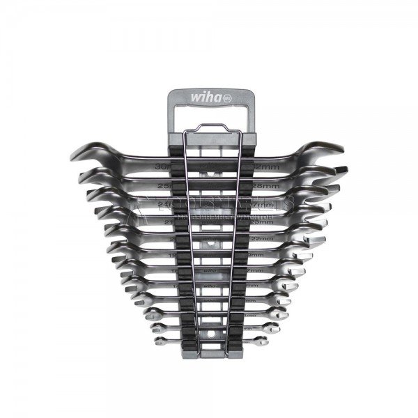 Набор из 12 двусторонних рожковых гаечных ключей, в держателе, диапазон размеров 6-28 мм серия 641M WIHA WH-44753 Набор из 12 двусторонних рожковых гаечных ключей, в держателе, диапазон размеров 6-28 мм серия 641M WIHA WH-44753