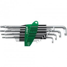 Набор штифтовых ключей в держателе ProStar Stubby, сферическая головка TORX®, титановое серебро, 13 предметов серия 366BET WIHA WH-40979