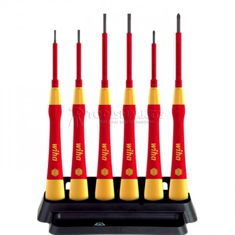 Набор микроотверток PicoFinish® electric Шлиц, Phillips, с держателем, 6 предметов серия 2270P WIHA WH-42989 Набор микроотверток PicoFinish® electric Шлиц, Phillips, с держателем, 6 предметов серия 2270P WIHA WH-42989