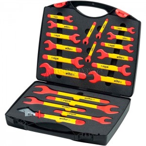 Набор изолированных односторонних рожковых гаечных ключей 6 -32 мм 20 предметов в чемодане серия 5590N WIHA WH-43022 Набор изолированных односторонних рожковых гаечных ключей 6 -32 мм 20 предметов в чемодане серия 5590N WIHA WH-43022