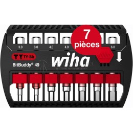 Набор бит BitBuddy®, биты TY 49 мм Шестигранник, 7 предметов, 1/4" серия 7946 WIHA WH-42114