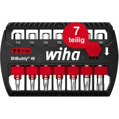 Набор бит BitBuddy®, биты 49 мм TORX, 7 предметов, 1/4" серия 7946 WIHA WH-42115 Набор бит BitBuddy®, биты 49 мм TORX, 7 предметов, 1/4" серия 7946 WIHA WH-42115