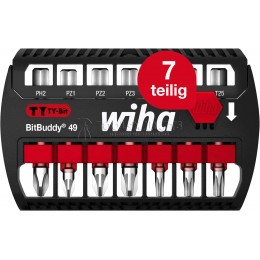 Набор бит BitBuddy®, биты 49 мм смешанный, 7 предметов, 1/4", в коробке серия 7946 WIHA WH-42116