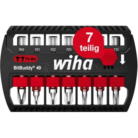 Набор бит BitBuddy®, биты 49 мм смешанный, 7 предметов, 1/4", в коробке серия 7946 WIHA WH-42116 Набор бит BitBuddy®, биты 49 мм смешанный, 7 предметов, 1/4", в коробке серия 7946 WIHA WH-42116