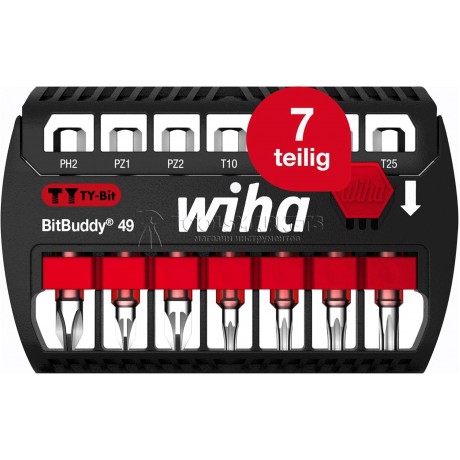 Набор бит BitBuddy 49 HEX, 7 предметов, 1/4", в коробке серия 7946 WIHA WH-42117