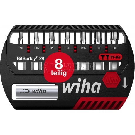 Набор бит BitBuddy®, биты TY 29 мм TORX, 8 предметов, 1/4" серия 7945TY WIHA WH-42136