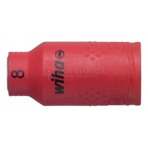 Торцевая головка с внутренним шестигранником, изолированная внешний шестигранник 3/8" 18 мм серия 7207NS WIHA WH-43073
