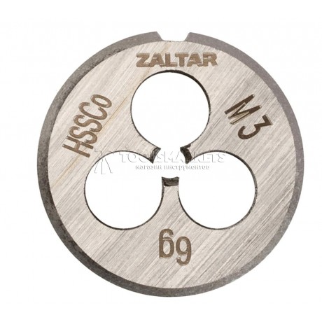 Плашка круглая резьбонарезная HSS-E, DIN 223 B (DIN EN 22568), M3 x 0.5, 20 x 5 Плашка круглая резьбонарезная HSS-E, DIN 223 B (DIN EN 22568), M3 x 0.5, 20 x 5