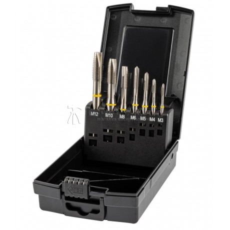 Набор метчиков машинных YELLOW RING HSS-E, DIN 371/376, Тип B, 7 пр., M3 -M12 ZALTAR ZA-05112 Набор метчиков машинных YELLOW RING HSS-E, DIN 371/376, Тип B, 7 пр., M3 -M12 ZALTAR ZA-05112