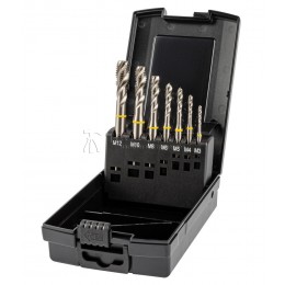 Набор метчиков машинных YELLOW RING HSS-E, DIN 371/376, 35° RSP, 7 пр., M3-12 Набор метчиков машинных YELLOW RING HSS-E, DIN 371/376, 35° RSP, 7 пр., M3-12