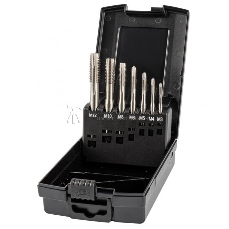 Набор метчиков машинных HSS, DIN 371/376, Тип B, 7 пр., M3-M12 ZALTAR ZA-10316 Набор метчиков машинных HSS, DIN 371/376, Тип B, 7 пр., M3-M12 ZALTAR ZA-10316
