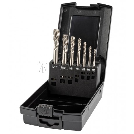 Набор метчиков машинных 35° RSP HSS, DIN 371/376, 7 пр., M3-M12 ZALTAR ZA-10366