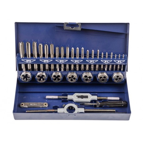 Набор резьбонарезного инструмента CM 15 HSS, 32 пр., M3-M4-M5-M6-M8-M10-M12 ZALTAR ZA-10711 Набор резьбонарезного инструмента CM 15 HSS, 32 пр., M3-M4-M5-M6-M8-M10-M12 ZALTAR ZA-10711