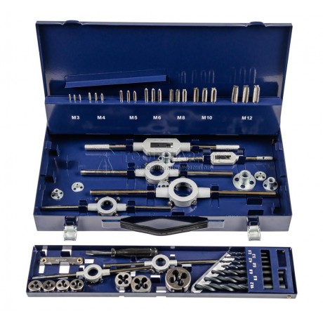 Набор резьбонарезного инструмента 15SF HSS, 51 пр., M3-M4-M5-M6-M8-M10-M12 ZALTAR ZA-10721 Набор резьбонарезного инструмента 15SF HSS, 51 пр., M3-M4-M5-M6-M8-M10-M12 ZALTAR ZA-10721