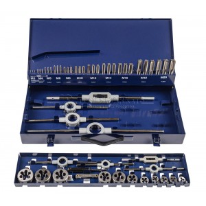 Набор резьбонарезного инструмента STM 35 HSS, 54 пр., M3-M4-M5-M6-M8-M10-M12-M14-M16-M18-M20 ZALTAR ZA-10723