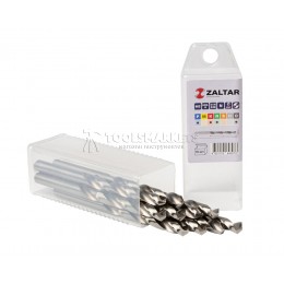 Комплект свёрл по металлу индустриальных, 10 шт, DIN 338, HSS-G, Тип N, 5xD, Ø8.00 мм ZALTAR ZA-73080-S10