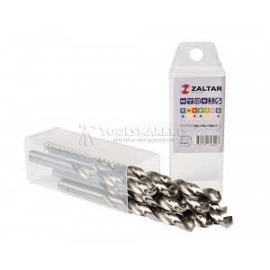 Комплект свёрл по металлу индустриальных, 10 шт, DIN 338, HSS-G, Тип N, 5xD, Ø9.00 мм ZALTAR ZA-73090-S10