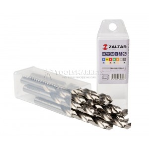Комплект свёрл по металлу индустриальных, 10 шт, DIN 338, HSS-G, Тип N, 5xD, Ø9.50 мм ZALTAR ZA-73095-S10
