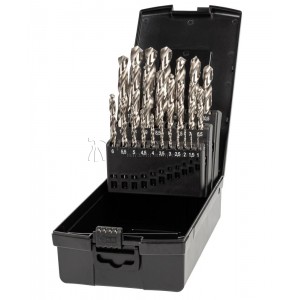 Набор свёрл по металлу, индустриальных, 25 пр.,Ø1.0-13.0 мм x 0.5, DIN 338, HSS-G, Тип N, 5xD ZALTAR ZA-73162