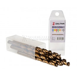 Комплект свёрл по металлу индустриальных, 10 шт, DIN 338, HSS-E Co5, Тип VA, 5xD, Ø9.00 мм ZALTAR ZA-74090-S10