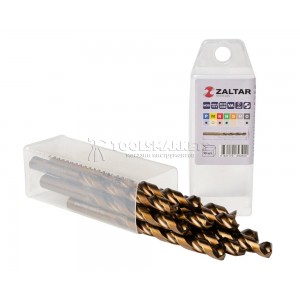 Комплект свёрл по металлу индустриальных, 10 шт, DIN 338, HSS-E Co5, Тип VA, 5xD, Ø9.00 мм ZALTAR ZA-74090-S10